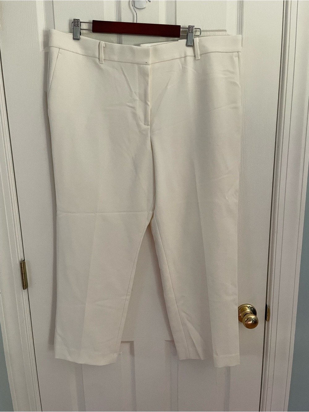Ann Taylor Women’s Mid Rise Off White Curvy Pant